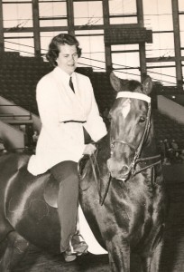 Barbara Cole with her mare, Carolina