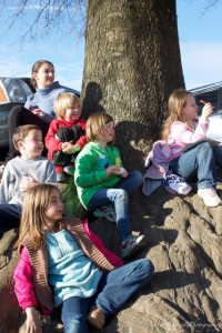 A group of Bridlewood youth members enjoying the horse show in Raleigh in March 2013